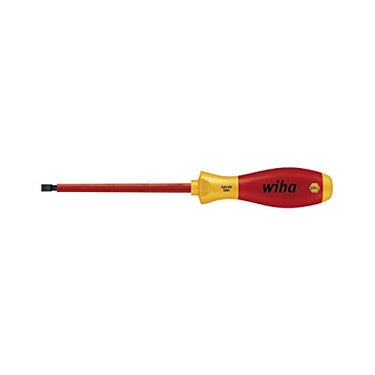 Wiha Schraubendreher SoftFinish electric Schlitz (00826) 5,5 mm x 125 mm VDE geprüft, stückgeprüft, ergonomischer Griff für kraftvolles Drehen, Allrounder für Elektriker im Sale
